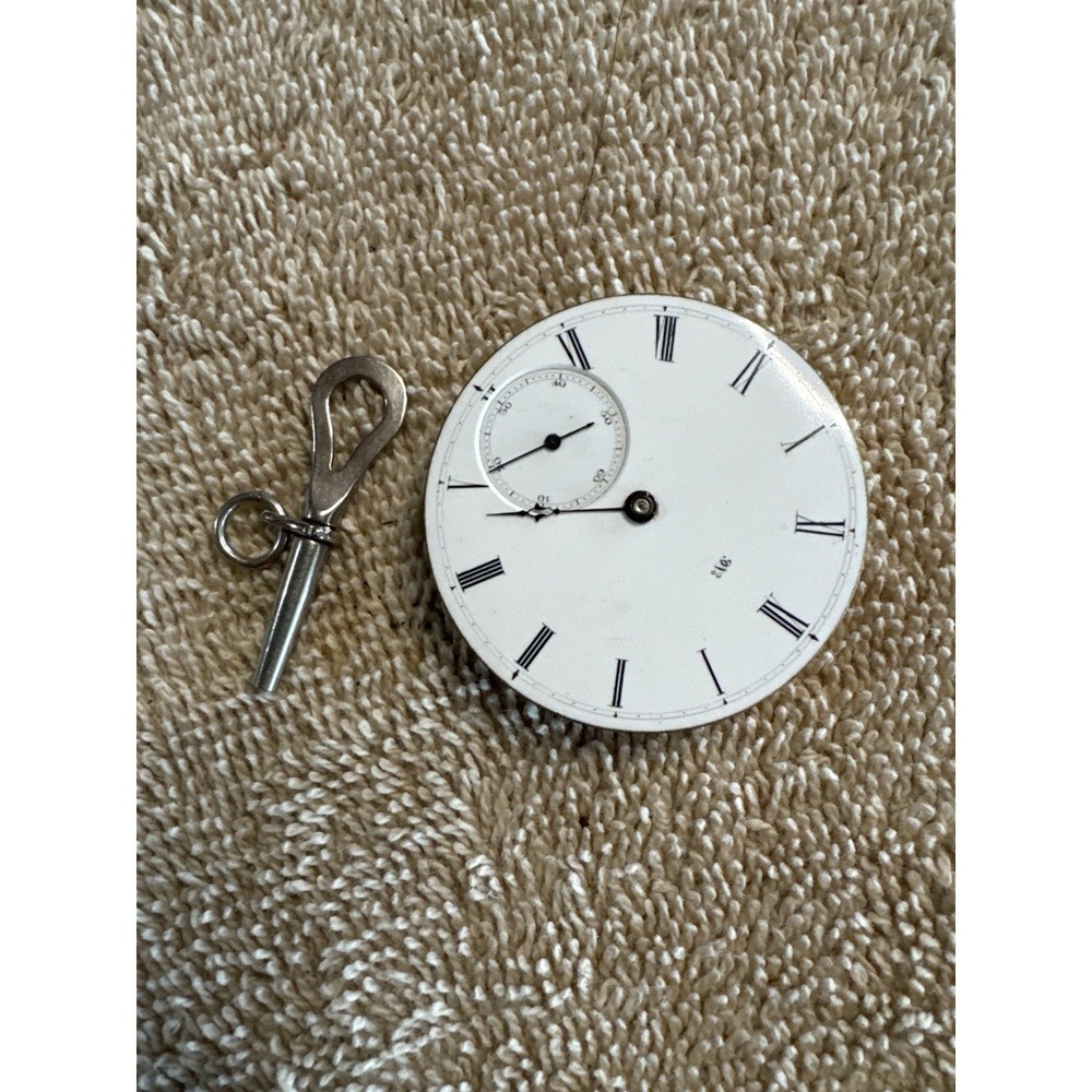 Antique 1870s Gail Borden Pocket Watch Movement – National Watch Co Elgin